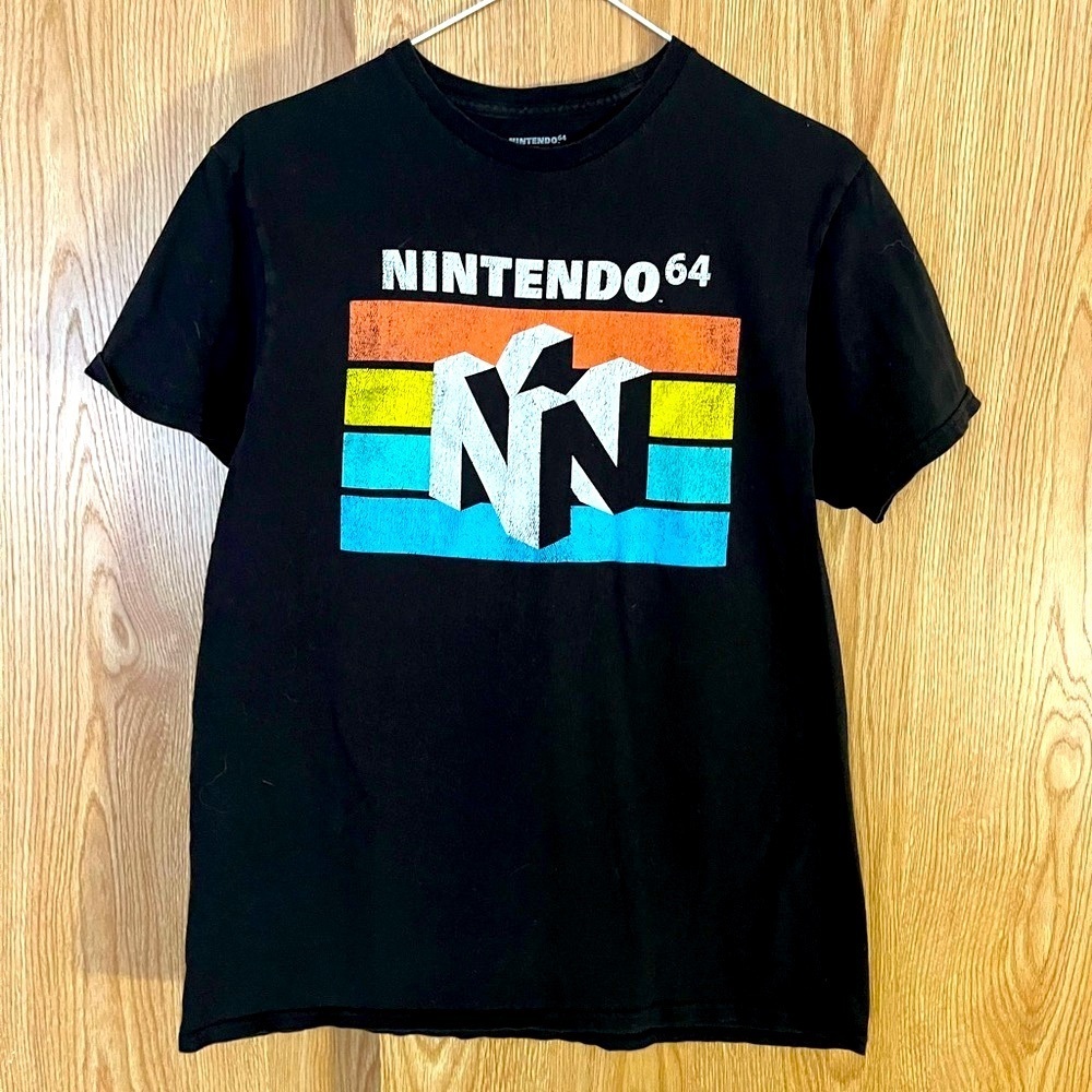 Retro Gamers Nintendo 64 Black Tee Top